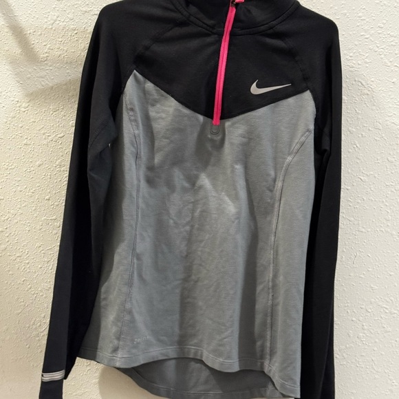 Nike Dri-FIT Black Jacket with Pink Accents - Picture 1 of 4